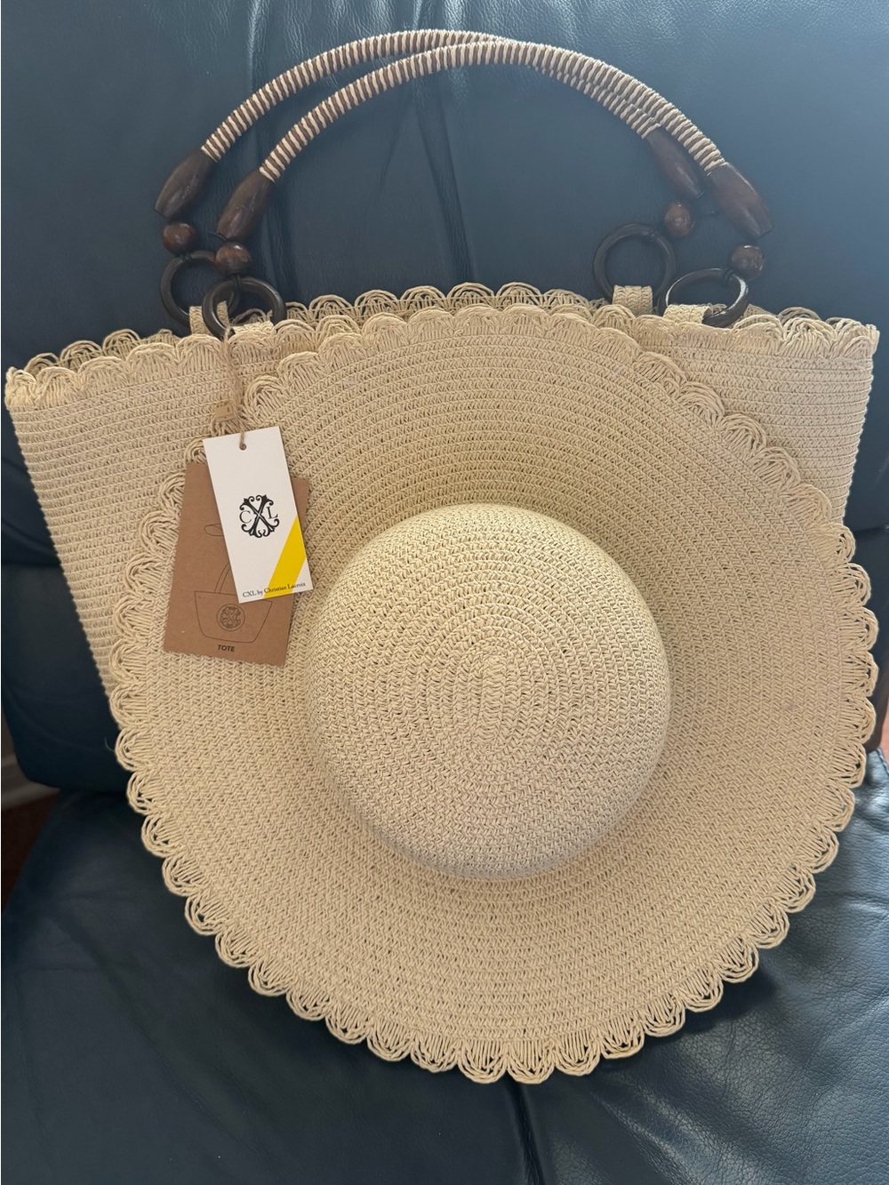 2 in 1 Paloma Straw Hat & Bag Matching Set ~ NWT - Picture 14 of 14